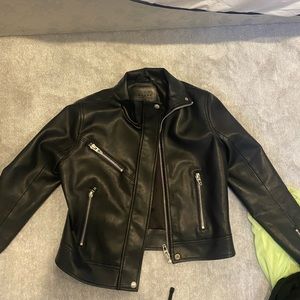 Black leather jacket